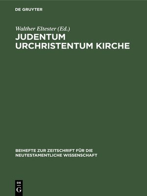 cover image of Judentum Urchristentum Kirche